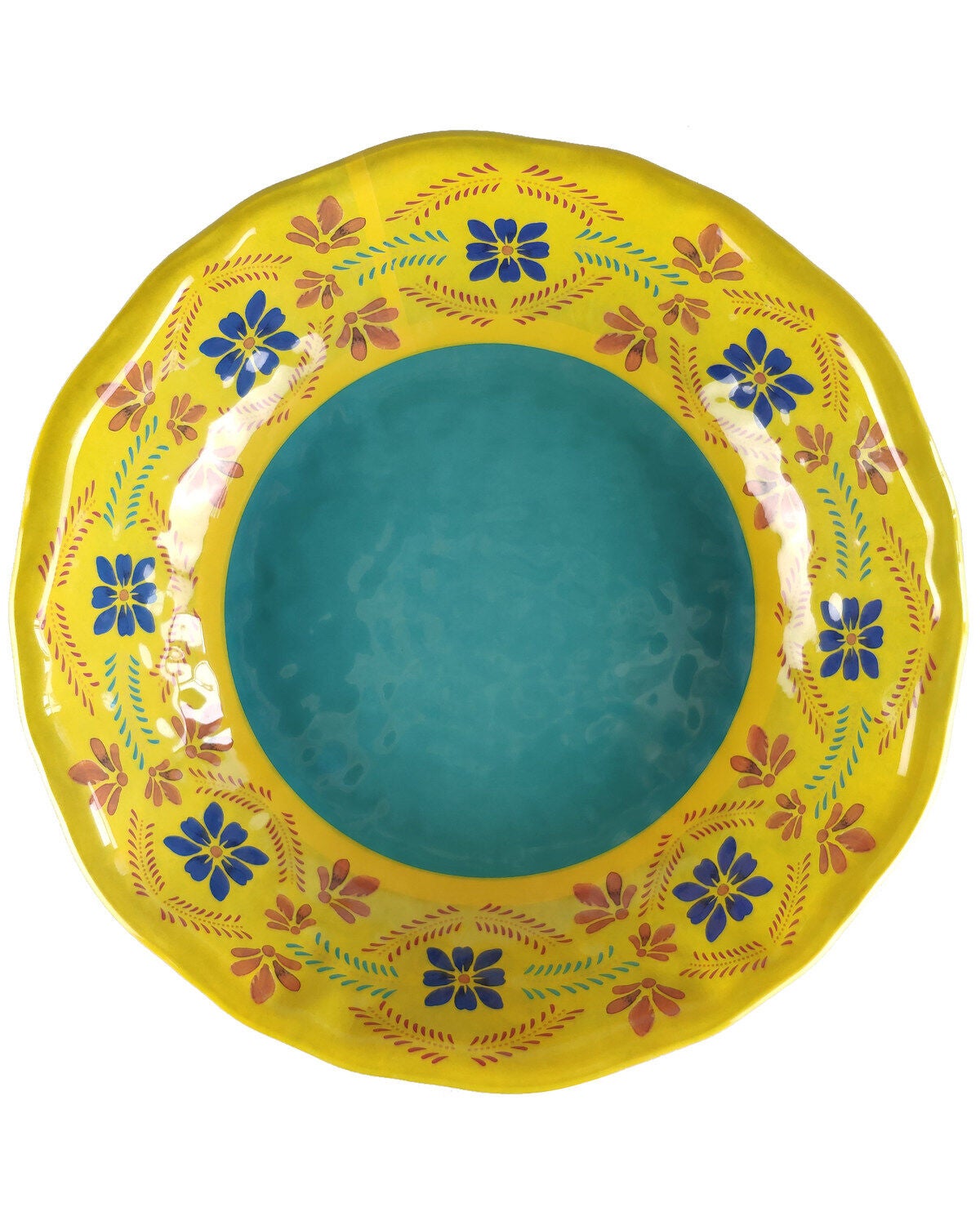 HiEnd Accents Bonita Melamine 1pc Collection Serving Bowl, Multi, hi-res