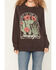 Image #3 - Wrangler Women's Cactus Graphic Crew Neck Sweatshirt, Black, hi-res