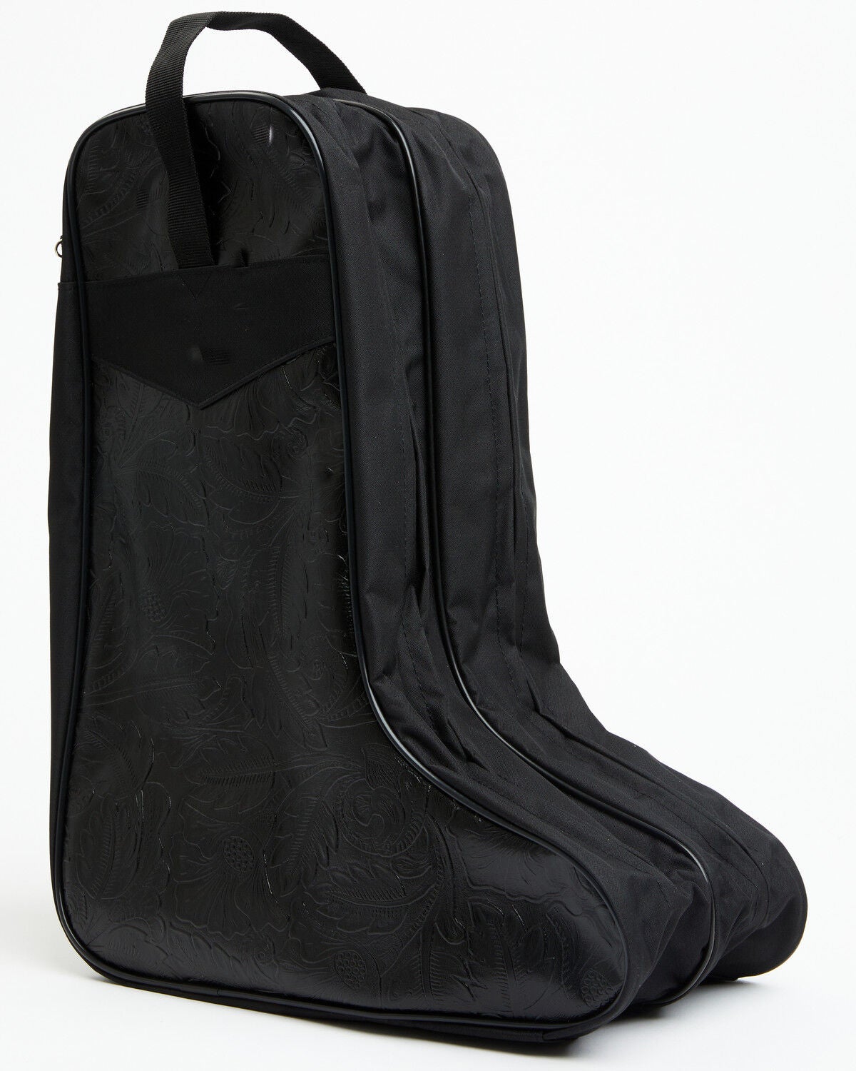 Boot Barn Faux Leather Floral Tooled Boot Bag, Black, hi-res