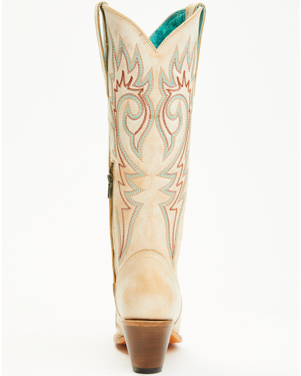 Image #5 - Corral Women's Embroidered Tall Western Boots - Snip Toe, Ivory, hi-res