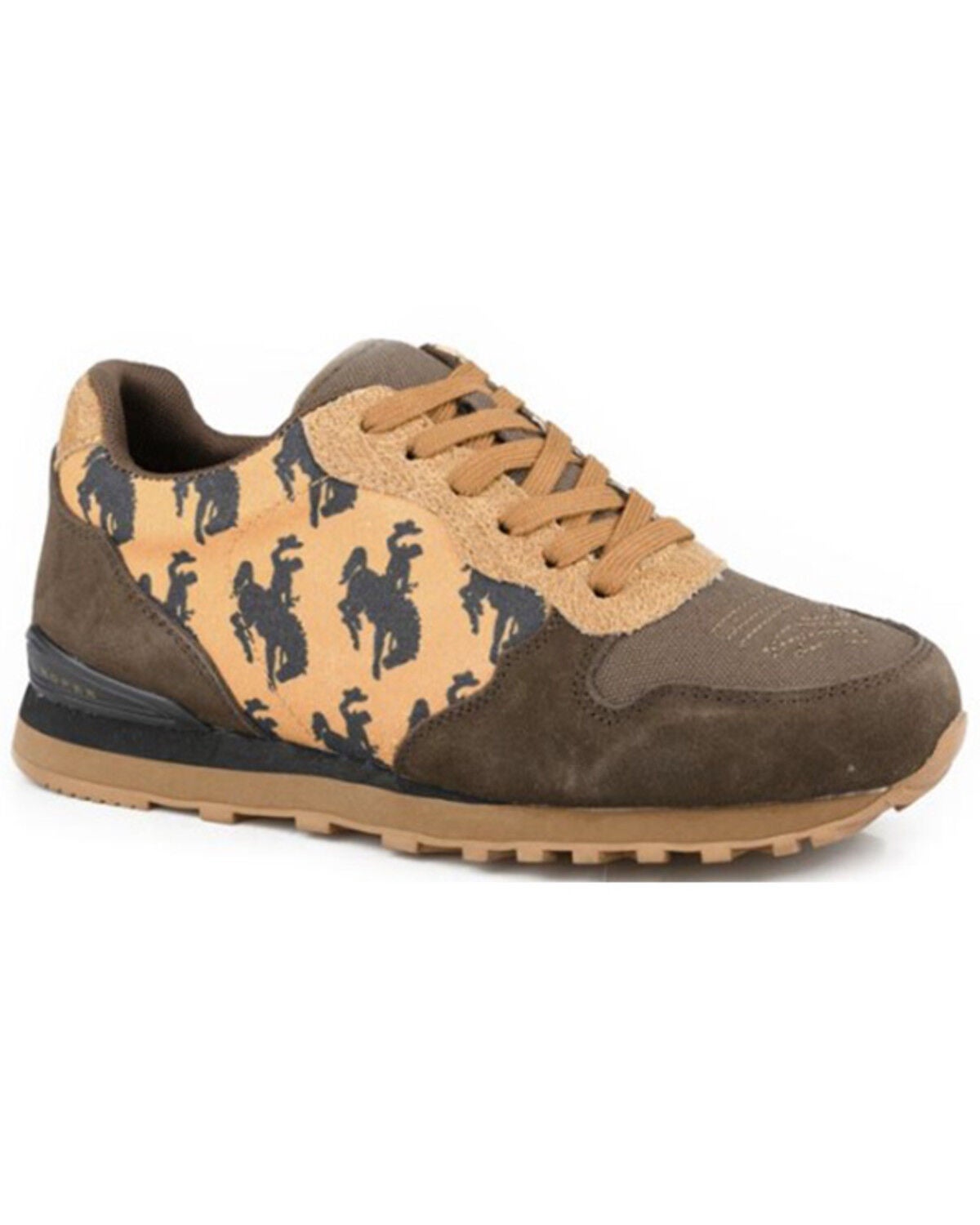 Roper Women's Giddy Up Bronc Print Casual Shoes, Tan, hi-res