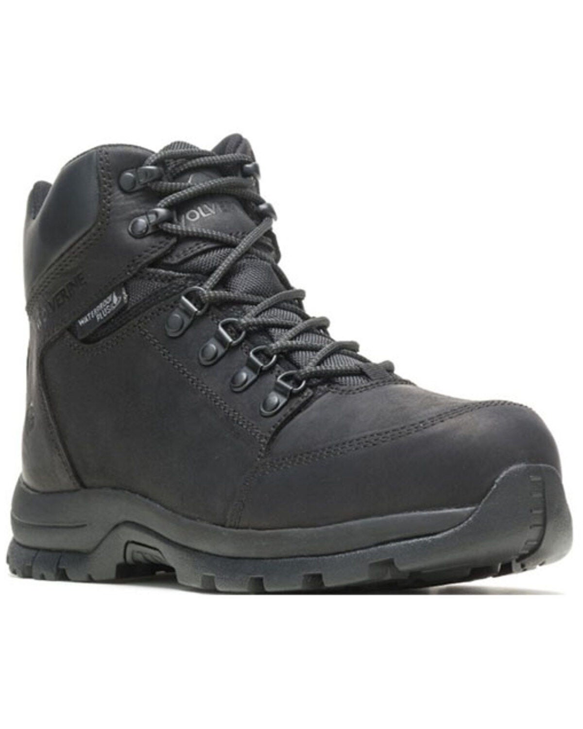 Wolverine Men's Grayson Waterproof Work Boots - Steel Toe, Black, hi-res