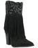 Image #1 - Dingo Women's Crazy Train Leather Booties - Round Toe, Black, hi-res