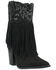 Image #1 - Dingo Women's Crazy Train Leather Booties - Pointed Toe , Black, hi-res