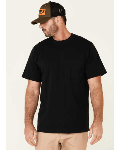 Hawx Men's Solid Forge Short Sleeve Work Pocket T-Shirt, Black, hi-res