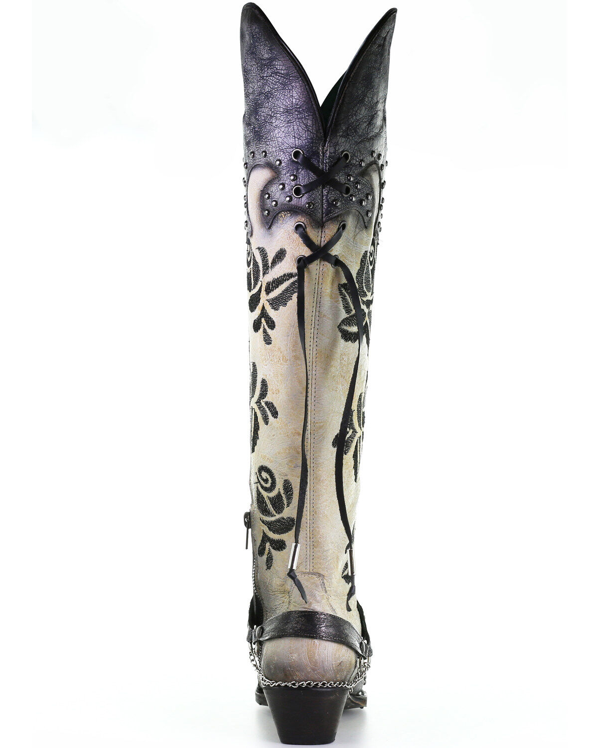 Image #4 - Corral Women's Rose Embroidery Western Boots - Snip Toe, , hi-res