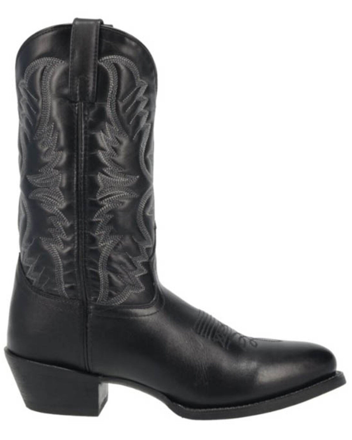 Image #4 - Laredo Men's Embroidered Round Toe Western Boots, Black, hi-res