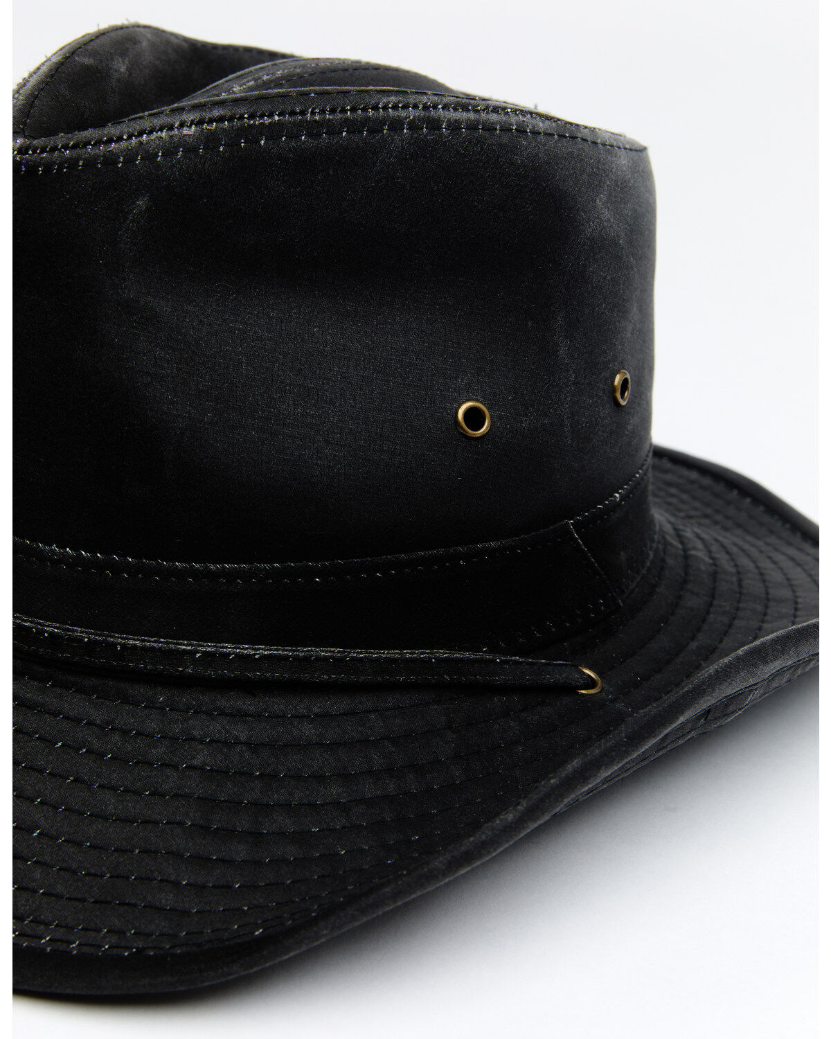 Image #3 - Hawx Men's Outback Weathered Cotton Sun Work Hat, Black, hi-res
