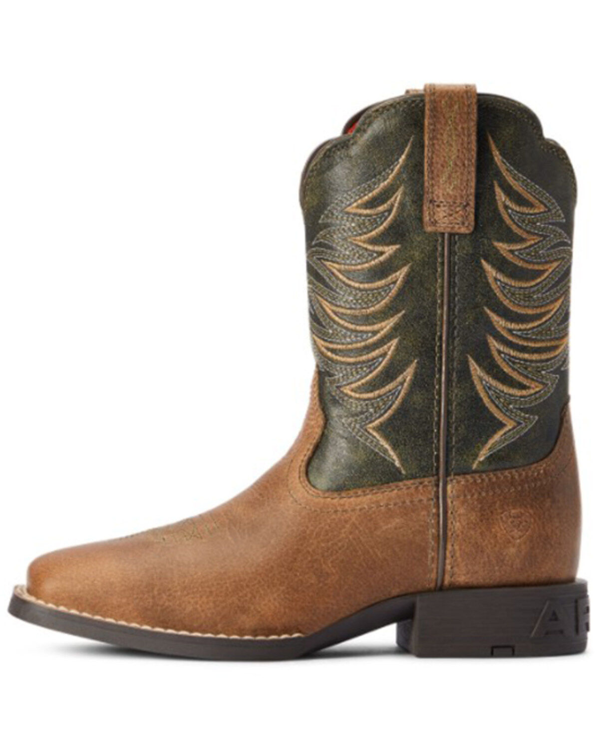 Image #2 - Ariat Boys' Firecatcher Alflafa Western Boots - Broad Square Toe, Brown, hi-res