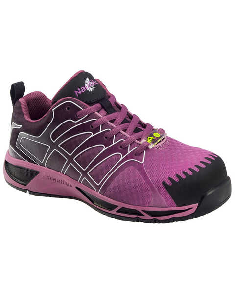 Nautilus Women's Slip-Resisting Athletic Work Shoes - Composite Toe, Purple, hi-res