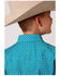 Roper Boys' Amarillo Geo Print Long Sleeve Western Snap Shirt, Blue, hi-res