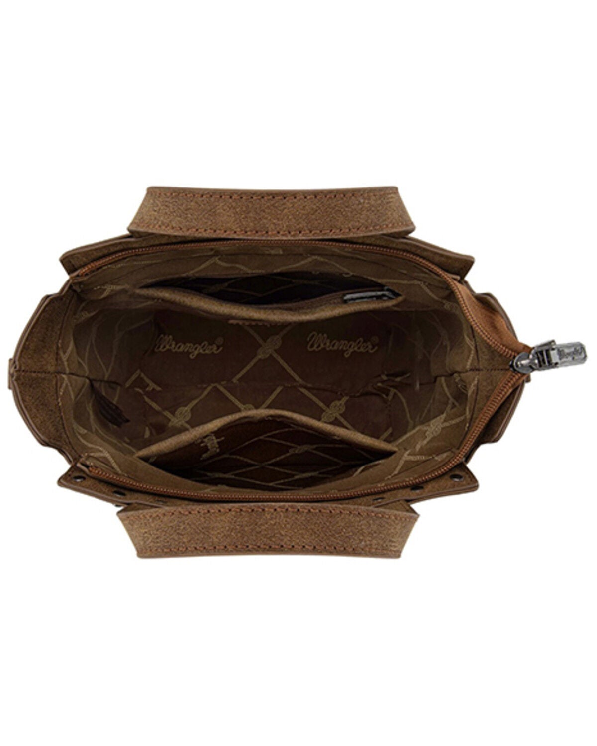 Image #3 - Wrangler Women's Genuine Hair-On Crossbody Tote, Brown, hi-res