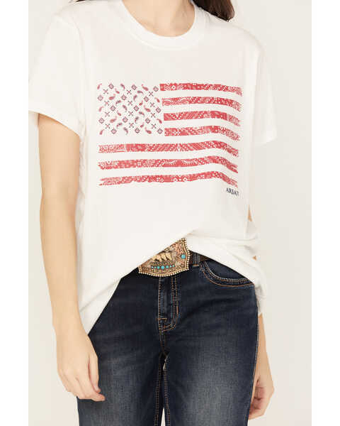 Image #3 - Ariat Women's Small Town Graphic Short Sleeve Tee, White, hi-res