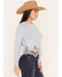 Image #4 - Lovestitch Women's Lace Sweater, Blue, hi-res