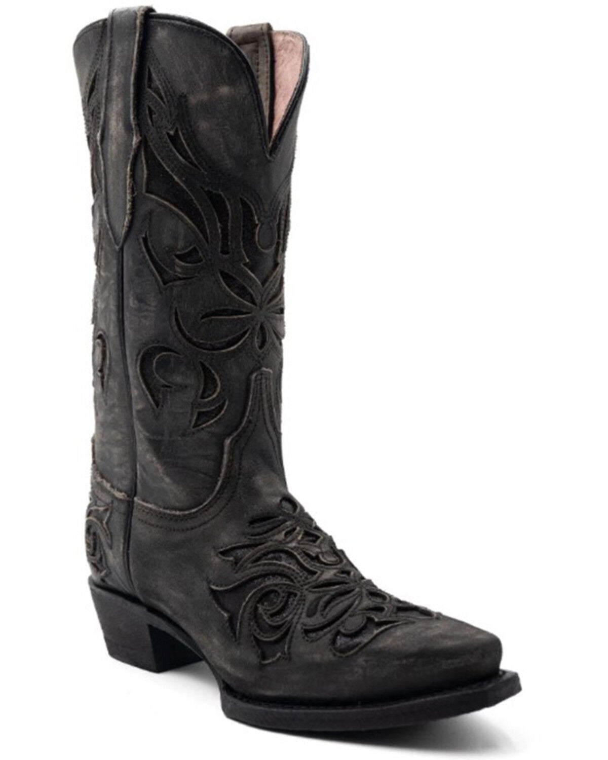 Ferrini Women's Sasha Western Boots - Snip Toe, Charcoal, hi-res