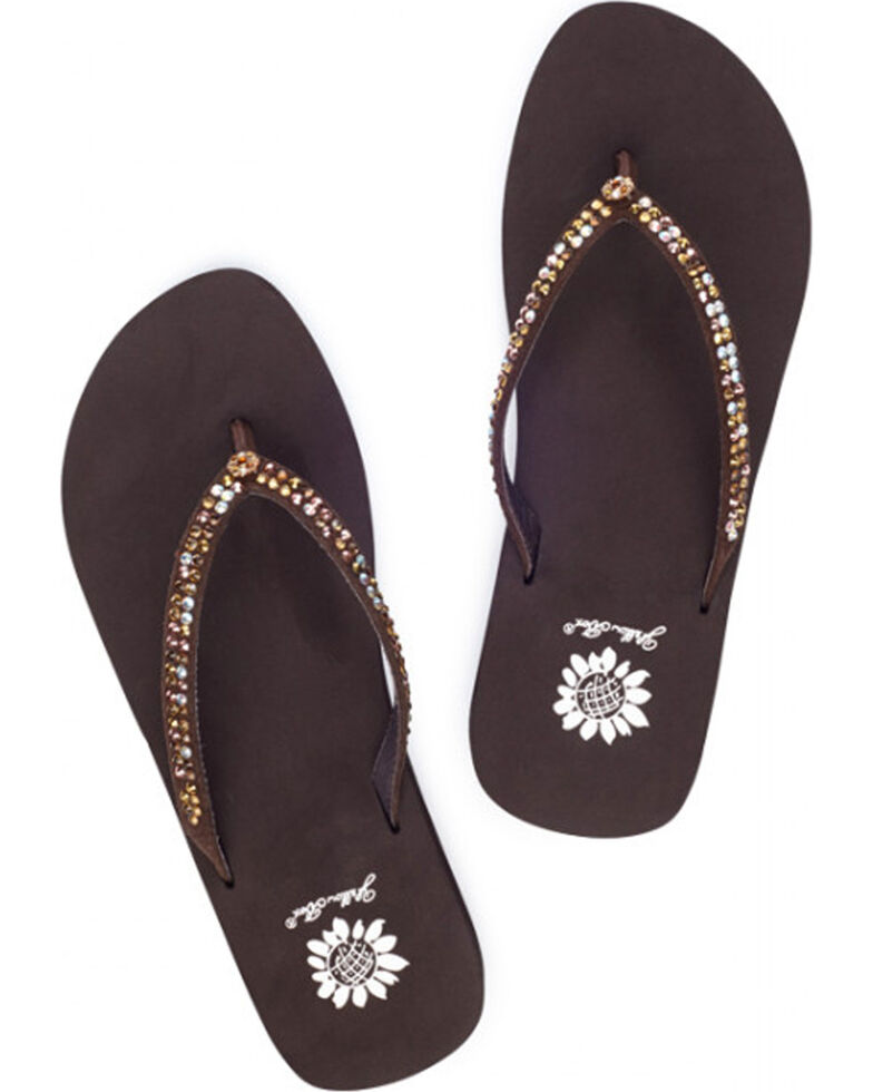 Yellow Box Women's Brown Jello Jeweled Sandals Boot Barn
