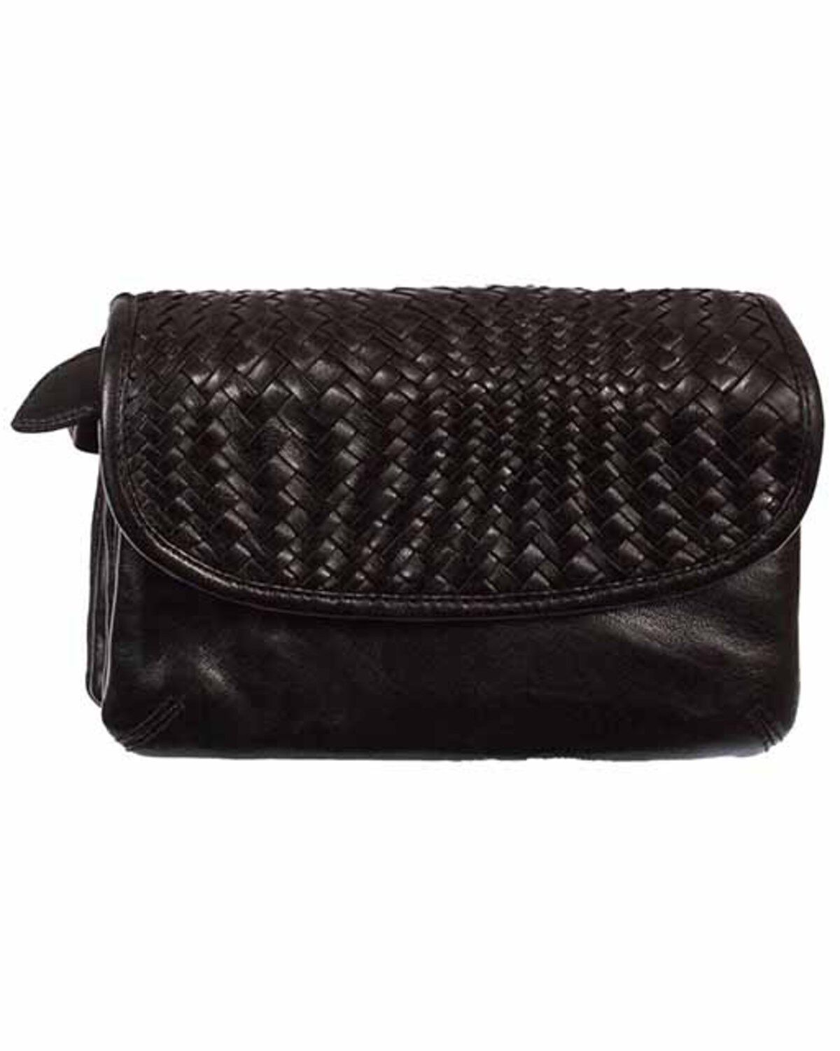 Scully Women's Woven Leather Handbag, Black, hi-res