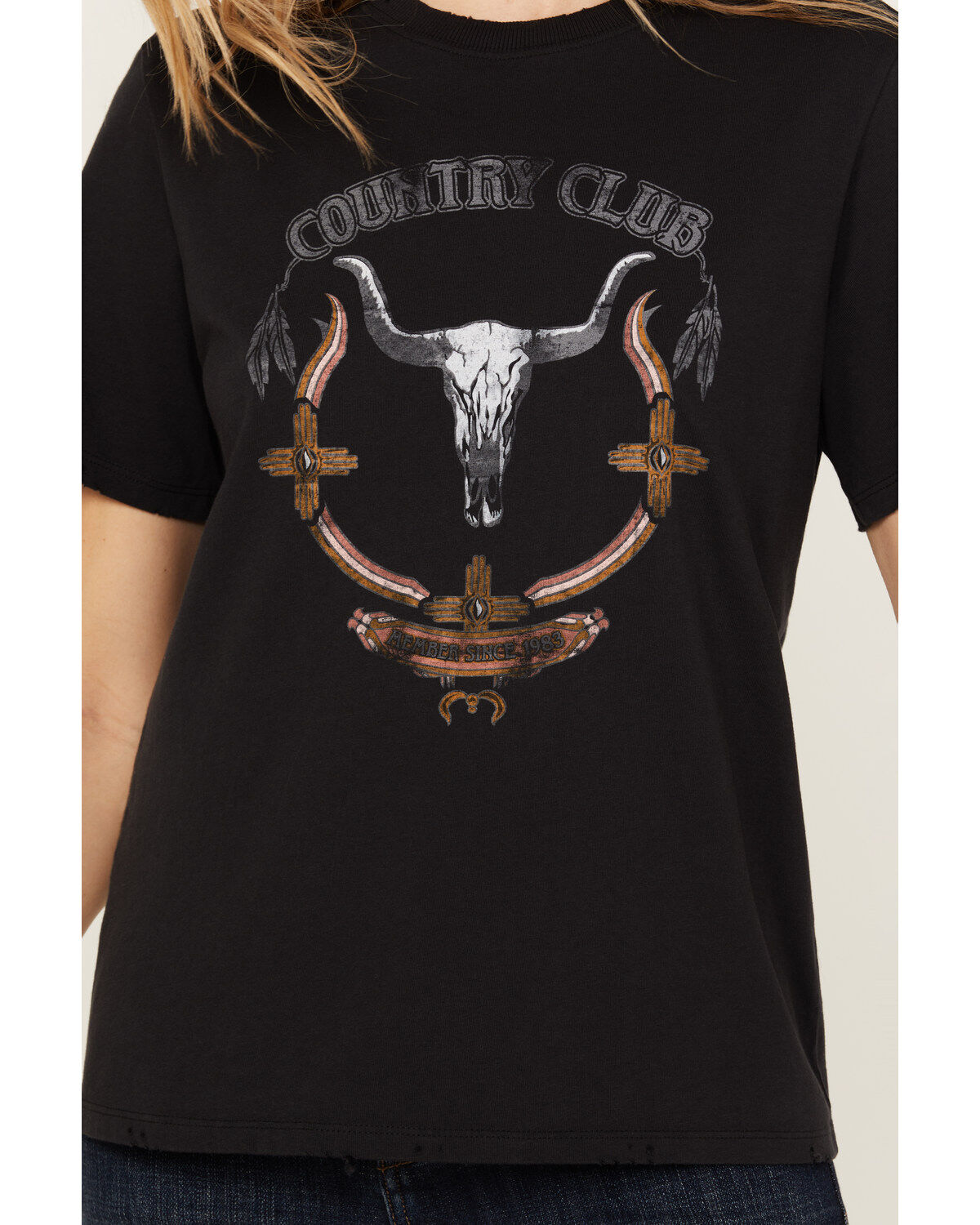 Image #3 - Idyllwind Women's Country Club Graphic Short Sleeve Trustee Tee, Black, hi-res