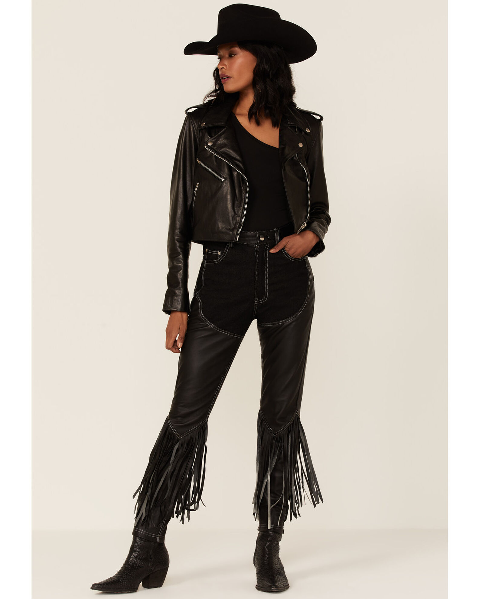 Cowgirl pants with sales fringe