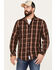 Image #1 - Resistol Men's Lamar Plaid Button Down Western Shirt, Rust Copper, hi-res