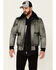 Image #1 - Understated Leather Men's Spirit Distressed Cowhide Zip-Front Leather Bomber Jacket, Distressed Black, hi-res