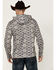 Image #4 - Rock & Roll Denim Men's Southwestern Print Hooded Sweatshirt, Dark Brown, hi-res