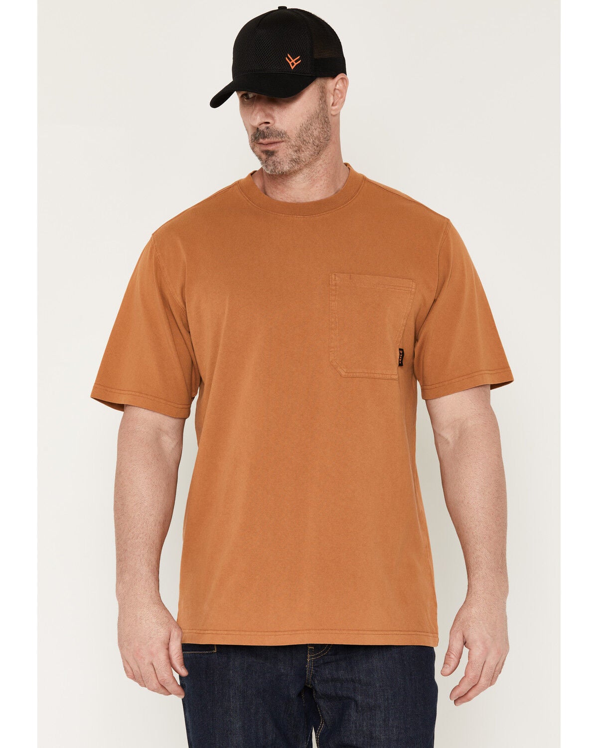 Hawx Men's Forge Solid Short Sleeve Work T-Shirt, Rust Copper, hi-res