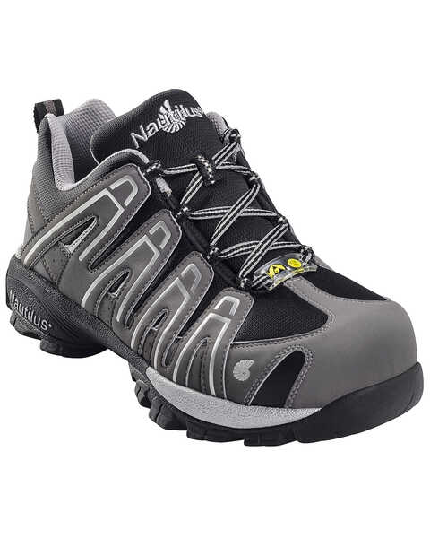 Image #1 - Nautilus Men's ESD Composite Toe Lace Up Shoes, Grey, hi-res