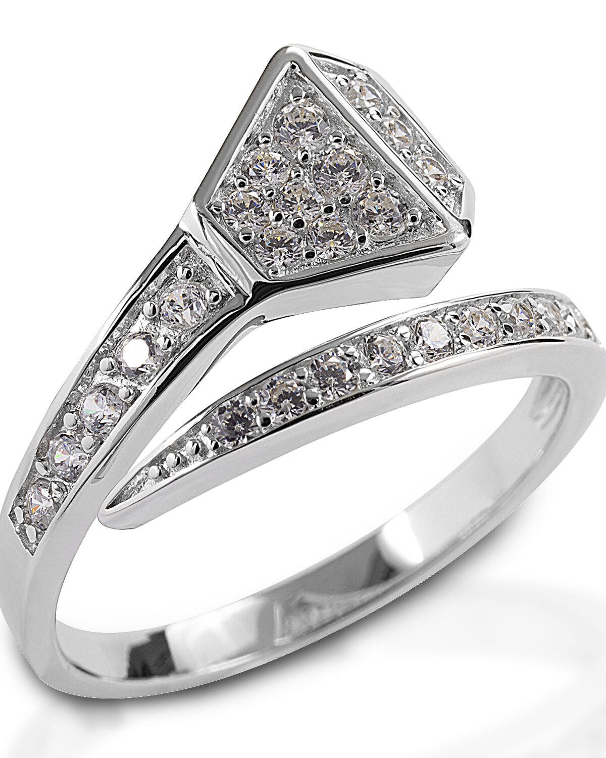 Kelly Herd Women's Offset Horseshoe Nail Ring, Silver, hi-res