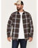 Image #1 - Brothers and Sons Men's Everyday Plaid Print Long Sleeve Button Down Flannel Shirt, Dark Brown, hi-res