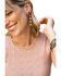Image #1 - Ink + Alloy Women's Amanda Flower Beaded Dangle Earrings, Multi, hi-res