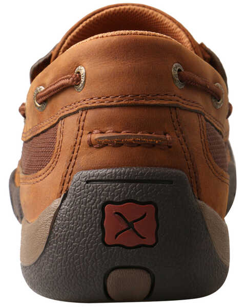 Image #4 - Twisted X Men's Basket Weave Slip-On Shoes - Moc Toe, Brown, hi-res
