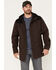 Brothers & Sons Men's Waxed Canvas Cruiser Hooded Jacket, Dark Brown, hi-res