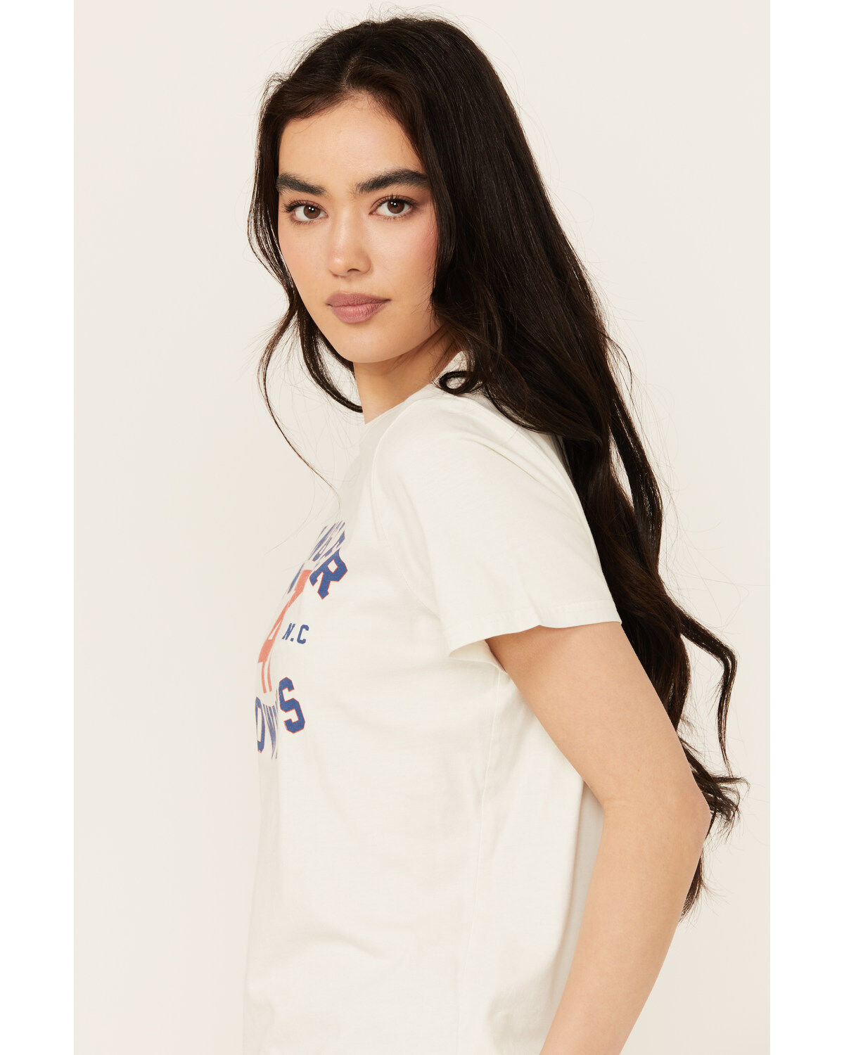 Image #2 - Wrangler Women's Modern Logo Short Sleeve Graphic Tee, White, hi-res