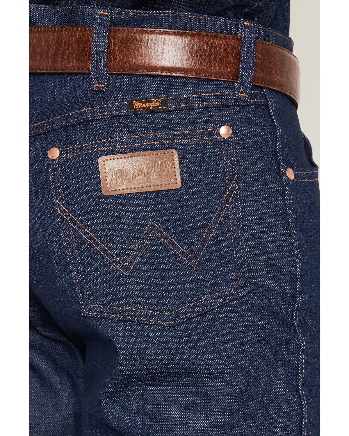 Image #4 - Wrangler Men's Original Fit Rigid Jeans, Indigo, hi-res
