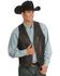 Scully Men's Whipstitch Leather Lapel Vest, Black, hi-res