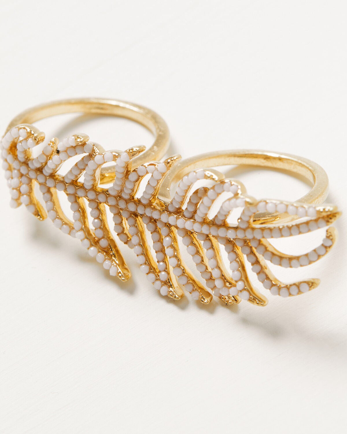 Image #2 - Lainey Wilson Women's Feather Ring, Gold, hi-res