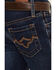 Image #4 - Shyanne Little Girls' Dark Wash Stretch Bootcut Riding Jeans, Dark Wash, hi-res