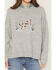 Image #3 - Bailey Rose Women's Embroidered Duck Sweater, Grey, hi-res