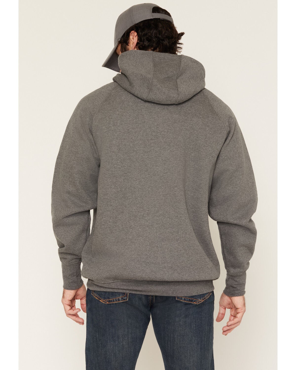 Image #4 - Forge Workwear Men's FR Graphic Hooded Sweatshirt, Charcoal, hi-res