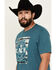 Image #2 - Cinch Men's Southwestern Print Logo Short Sleeve Graphic T-Shirt, Teal, hi-res