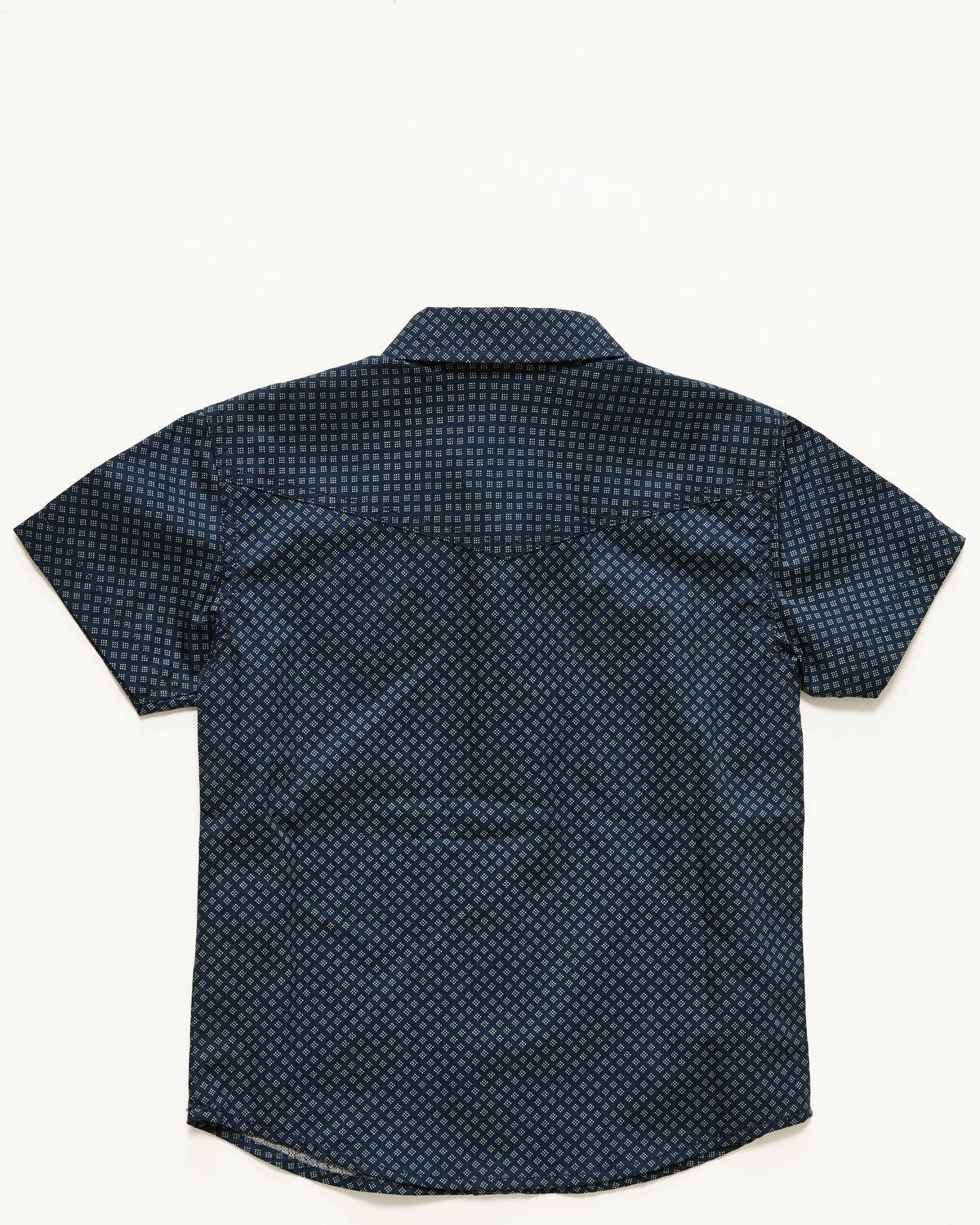 Image #3 - Cody James Toddler Boys' Tripp Geo Print Short Sleeve Snap Western Shirt, Navy, hi-res