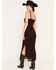 Image #4 - Rock & Roll Women's Flocked Conversational Print Mesh Mini Dress, Black, hi-res