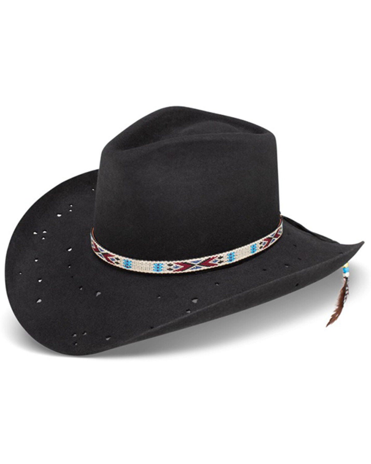 Charlie 1 Horse X Lainey Wilson Wild Horses Felt Western Hat, Black, hi-res