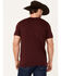 Image #4 - Cinch Men's Boot Barn Exclusive Southwestern Circle Logo Short Sleeve Graphic T-Shirt, Burgundy, hi-res