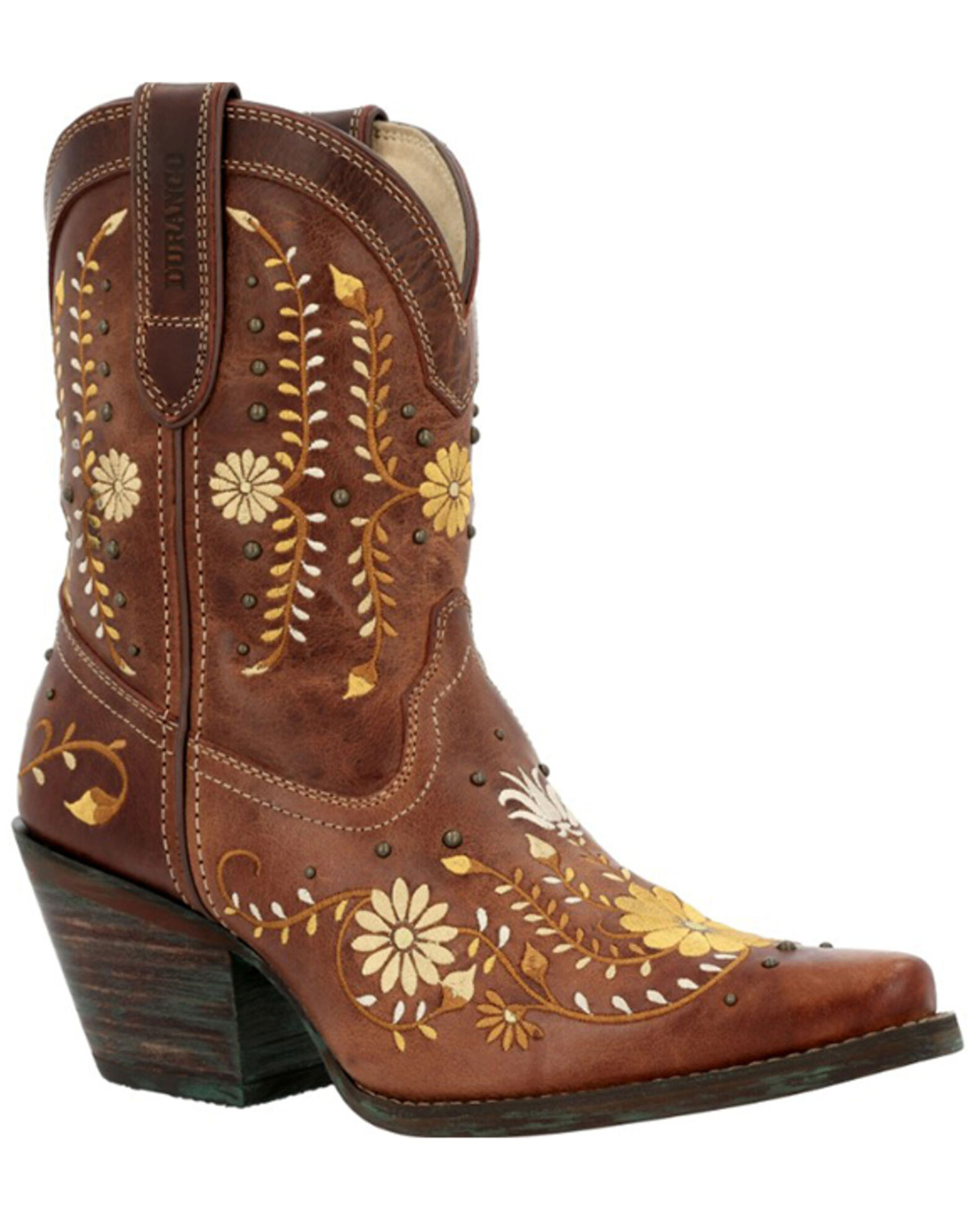 Crush by Durango Women's Golden Wildflower Western Booties - Snip Toe | Boot Barn