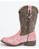 Image #3 - Roper Little Girls' Glitter Southwest Western Boots - Square Toe, Pink, hi-res