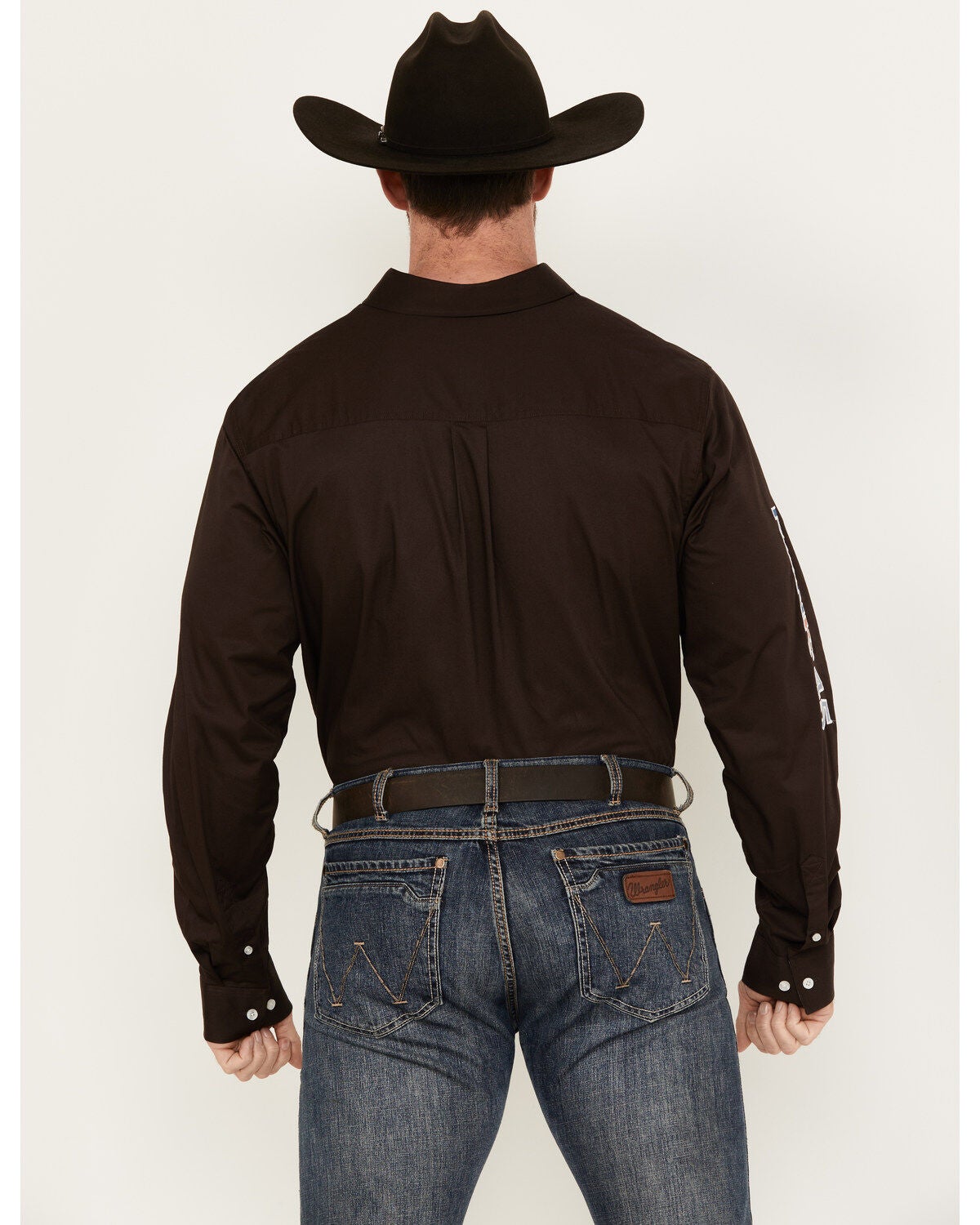 Image #4 - Rank 45&reg; Men's Solid Basic Twill Logo Long Sleeve Button-Down Western Shirt, , hi-res