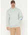 Image #1 - Carhartt Men's Loose Fit Midweight Logo Sleeve Graphic Hooded Sweatshirt, Light Blue, hi-res