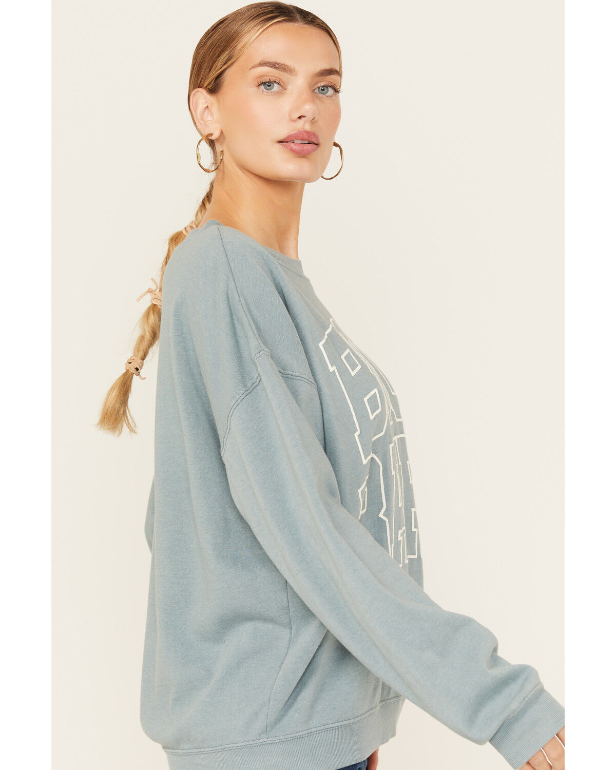 Image #2 - Boot Barn Women's Logo Graphic Crew Neck Sweatshirt, Blue, hi-res